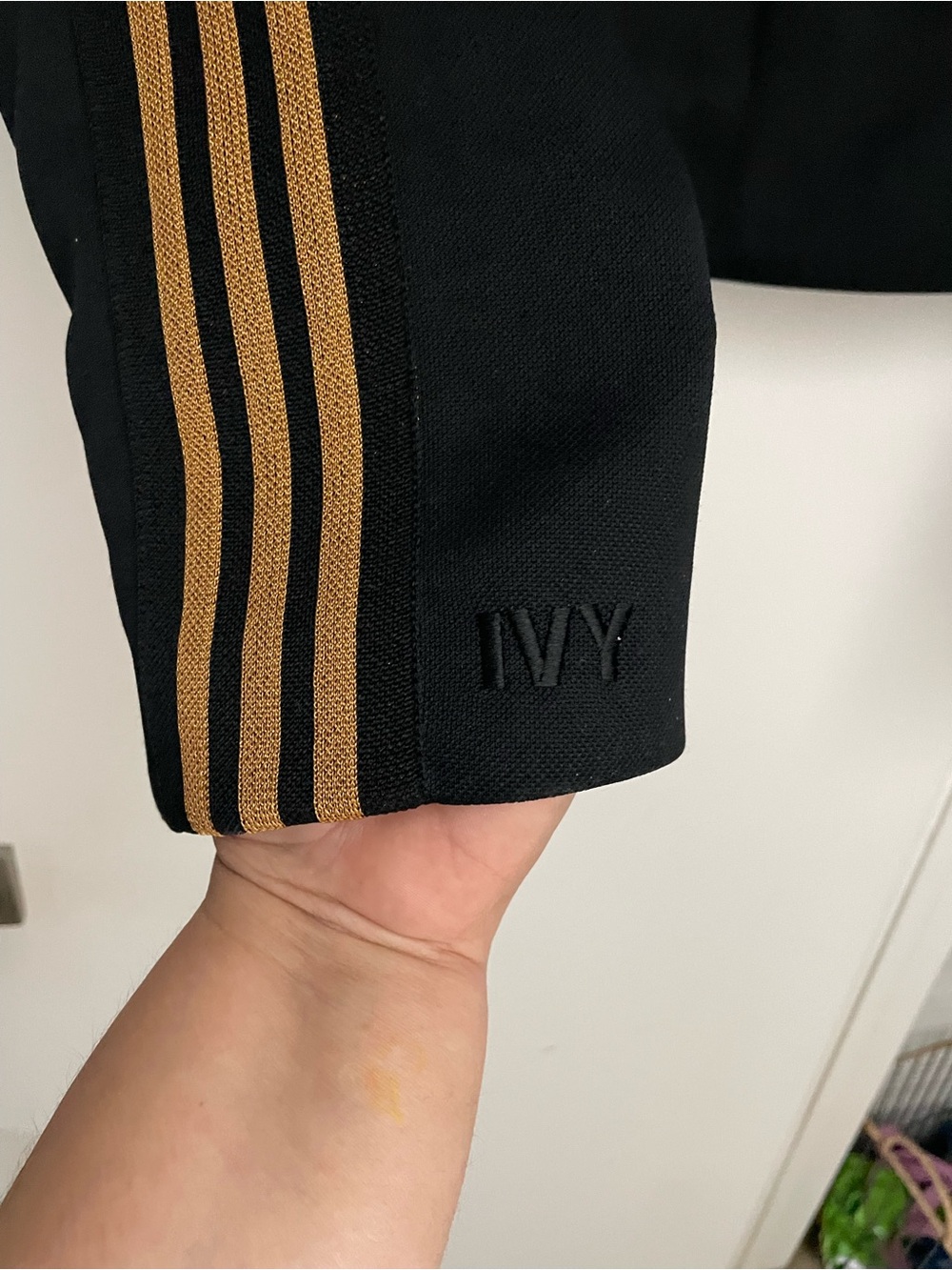 adidas x IVY PARK Cropped Blazer Suit Jacket - Black/Gold - NWT 3XL
